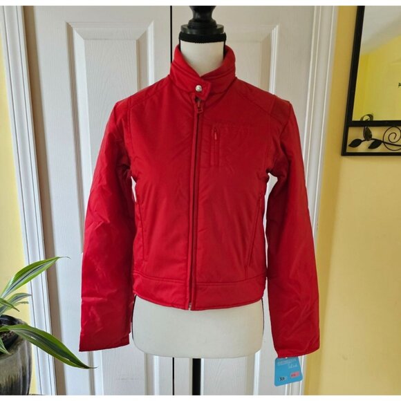 Vintage Paul Frank Womens Jacket, Moto Jacket, Winter Jacket, RARE, Red, Size XS - Picture 3 of 11